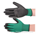 Hespax High Quality PU Palm 13G Nylon Gloves